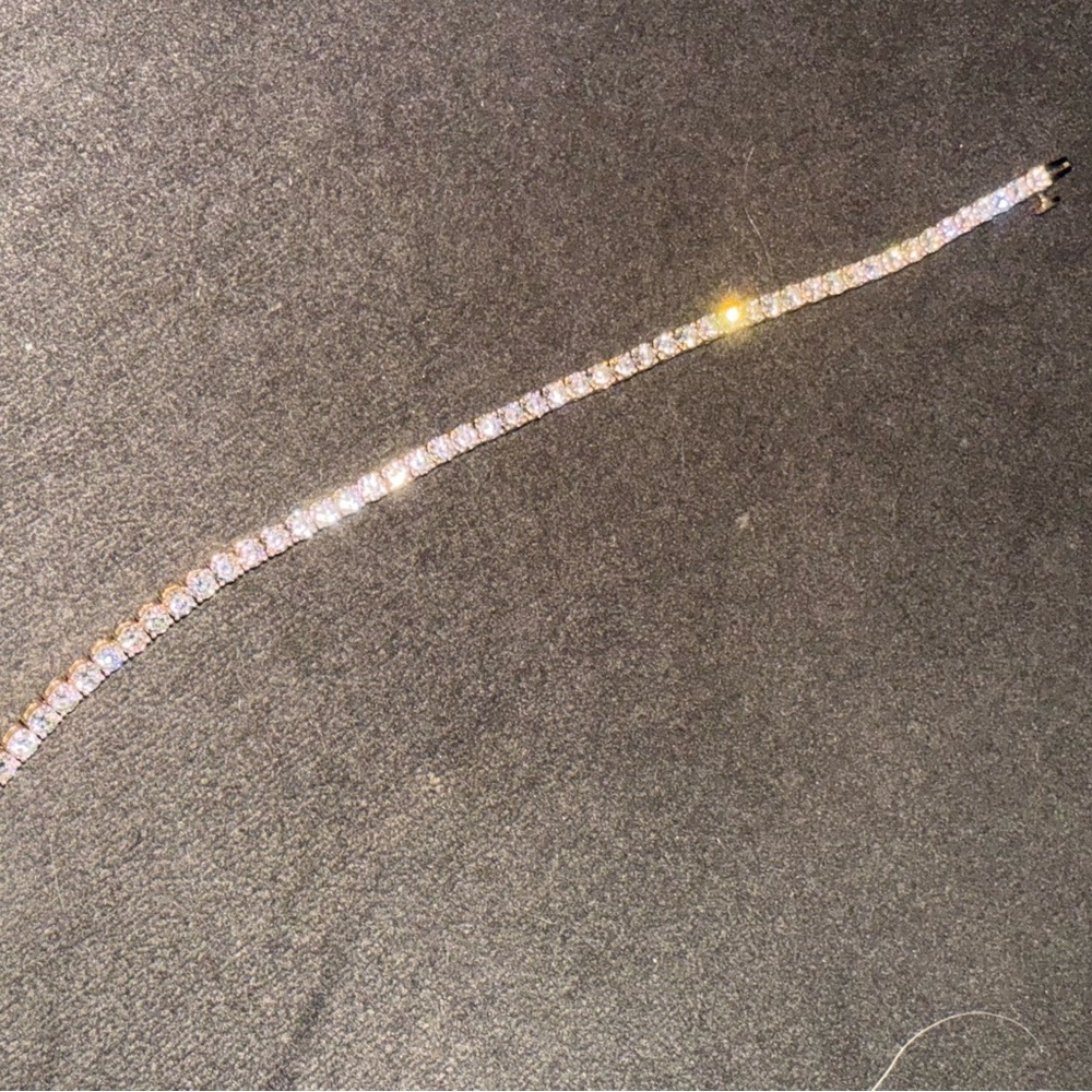 Elegant 14k Yellow Gold Tennis Bracelet